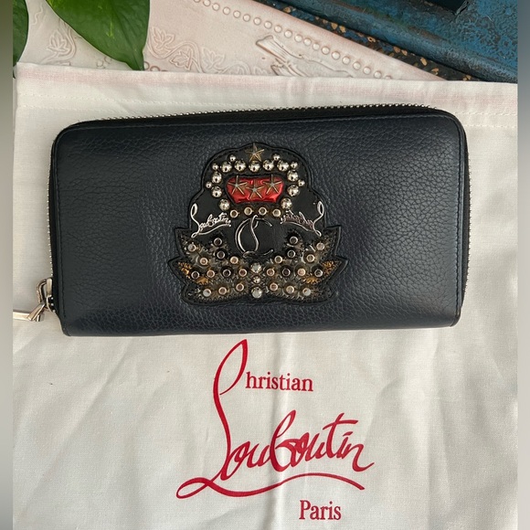 Christian Louboutin Black Embellished Wallet - Picture 2 of 12